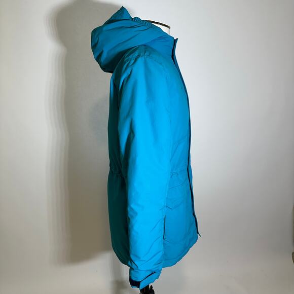 Lands End Squall Blue 3 in 1 Winter Parka Coat Hooded Waterproof Womens XL 18-20 - Picture 2 of 12